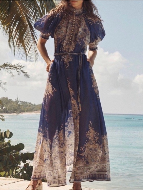 Zimmermann Dresses & Skirts - Zimmermann Anneke Paisley Linen
Maxi Dress in Purple
